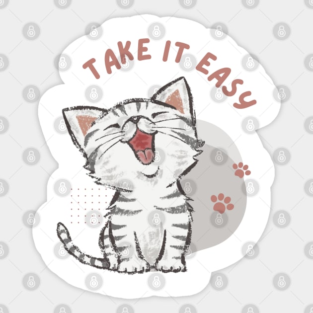 TAKE IT EASY Sticker by irvtolles